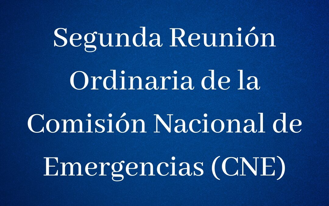 IGN-JJHM participa en la segunda reunión ordinaria de la Comisión Nacional de Emergencias (CNE)